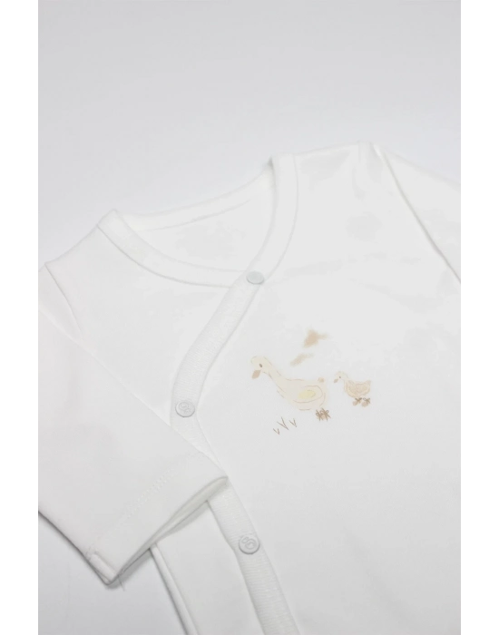 Bistyle Kruvaze  Body Uzun Kol Welcome Baby Duck 17108 Sarı