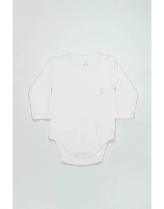Bistyle Natural Basic Style Uzun Kol Body 17104 Beyaz