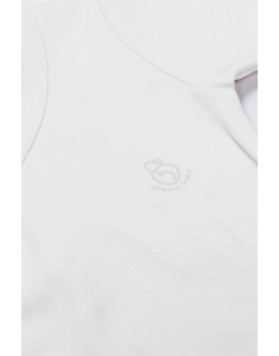 Bistyle Organik Natural Basic Style Kruvaze Uzun Kol Body Bs17102 Beyaz