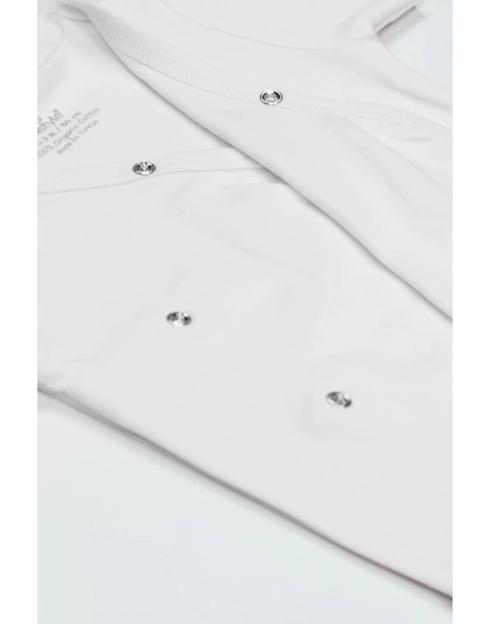 Bistyle Organik Natural Basic Style Kruvaze Uzun Kol Body Bs17102 Ekru