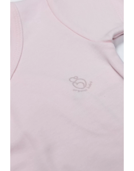 Bistyle Organik Natural Basic Style Kruvaze Uzun Kol Body Bs17102 Pembe