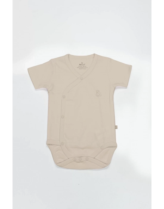 Bistyle Organik Natural Basic Style Kruvaze Yarım Kol Body Bs17101 Bej