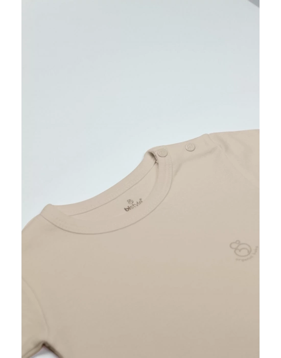 Bistyle Organik Natural Basic Style Yarım Kol Body Bs17103 Bej