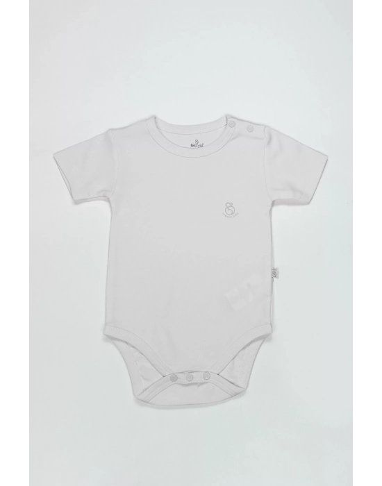 Bistyle Organik Natural Basic Style Yarım Kol Body Bs17103 Beyaz