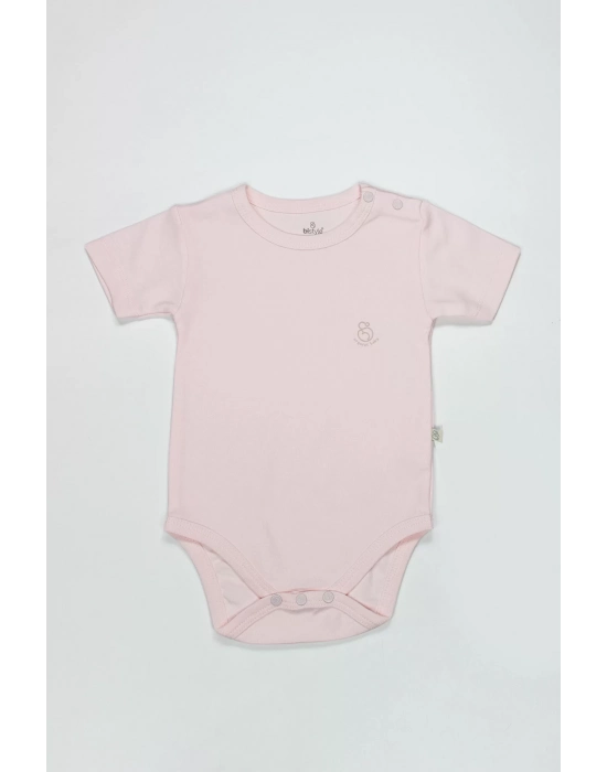 Bistyle Organik Natural Basic Style Yarım Kol Body Bs17103 Pembe