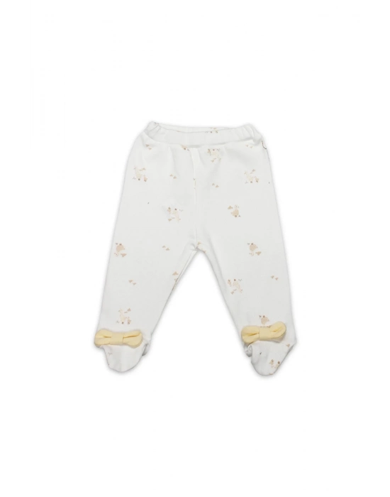 Bistyle Patikli Alt Welcome Baby Duck 16107 Sarı-ekru