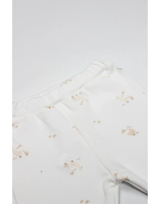 Bistyle Patikli Alt Welcome Baby Duck 16107 Sarı-ekru