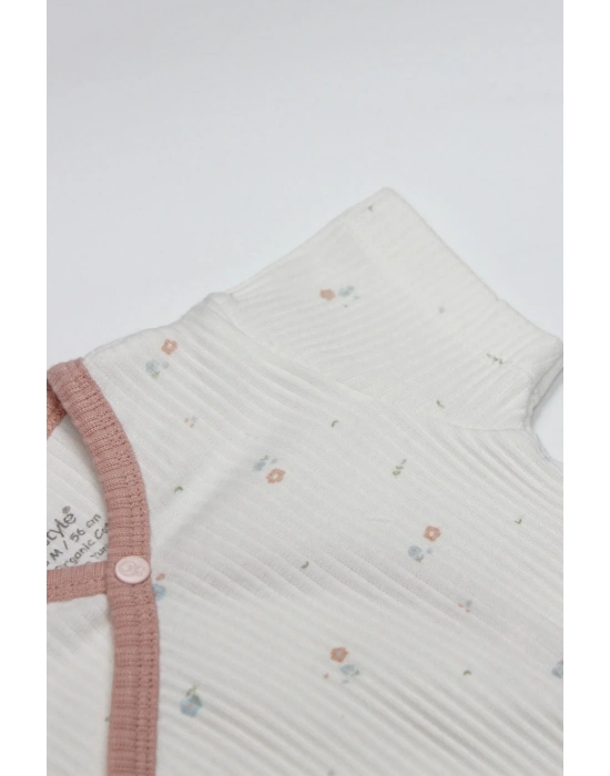 Bloom Rose 2li Yarım Kol Badi 17119 Ekru Gül Kurusu