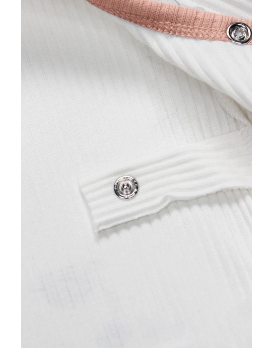 Bloom Rose 2li Yarım Kol Badi 17119 Ekru Gül Kurusu