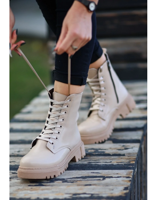 Bria  Nude Cilt Bağcıklı Bot