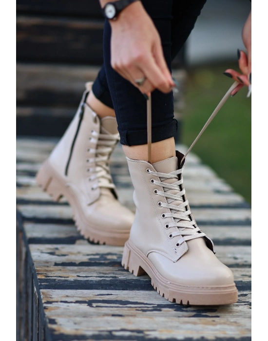 Bria  Nude Cilt Bağcıklı Bot