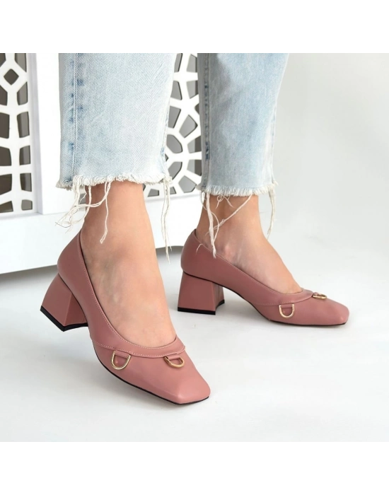 Cande Pudra Cilt Topuklu Ayakkabı - Bamido