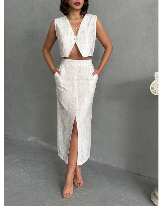 Çilek Takım Etek Yelek