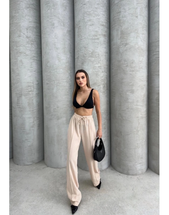 Çımalı Keten Pantolon