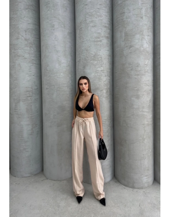 Çımalı Keten Pantolon