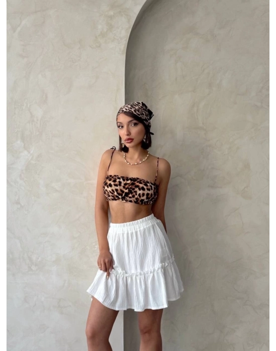 Çingene Keten Etek Beyaz S24808