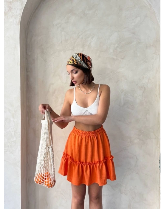 Çingene Keten Etek Turuncu S24808