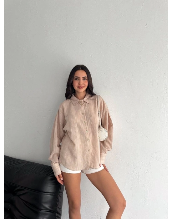 Çizgili Oversize Gömlek