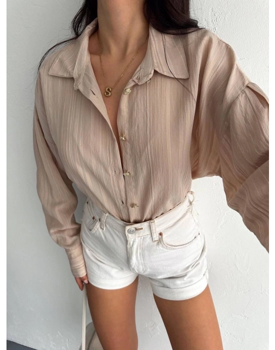 Çizgili Oversize Gömlek