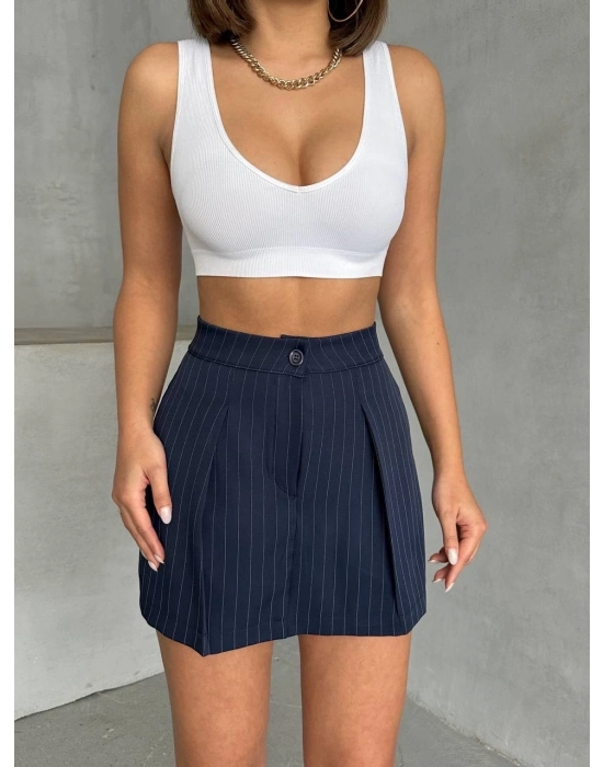 Çizgili Şort Etek