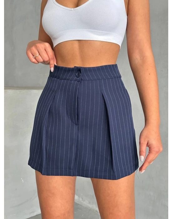 Çizgili Şort Etek