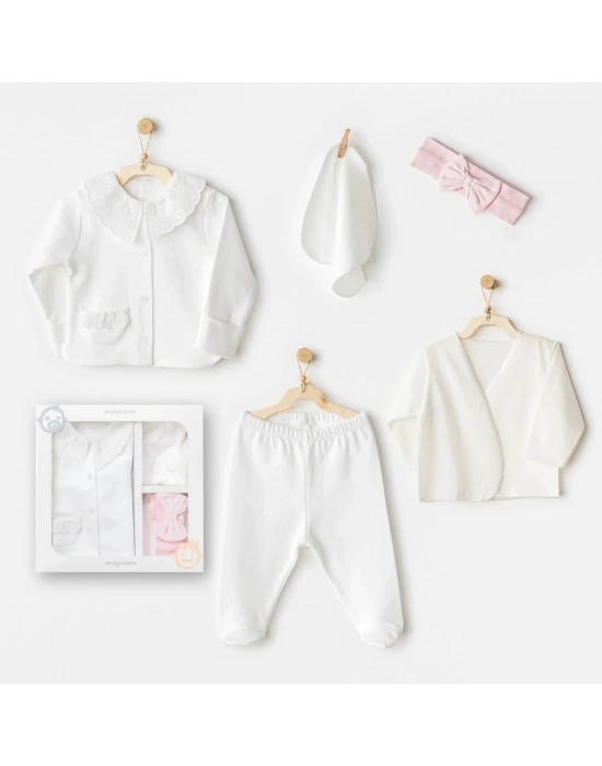 Cuddly Bunny Bear 5li Hastane Çıkışı Ecru Pink