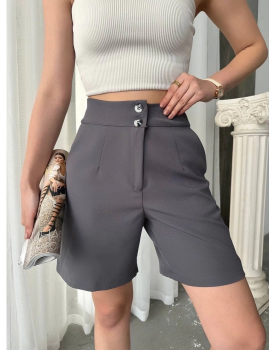 Double Çift Düğmeli Şort