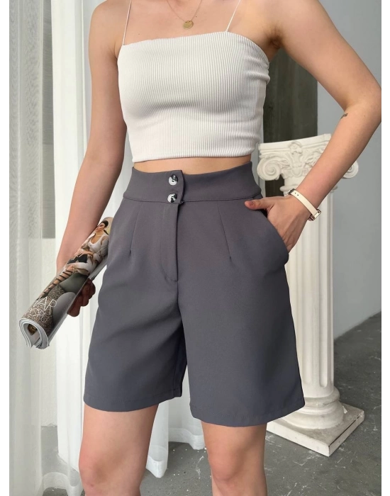 Double Çift Düğmeli Şort