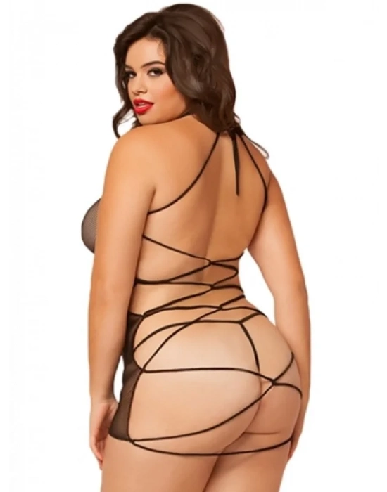 Fantezi Büyük Beden Transparan Seksi Elbise