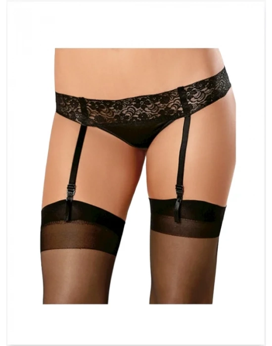 Fantezi Dantelli Satenli Kilotlu Jartiyer Takım