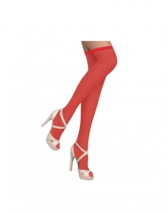 Fantezi Kırmızı Transparan Tül Jartiyer Takımı