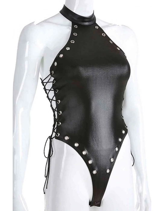 Fantezi Yanları Kuş Gözlü Yandan Bağlamalı Seksi Babydol