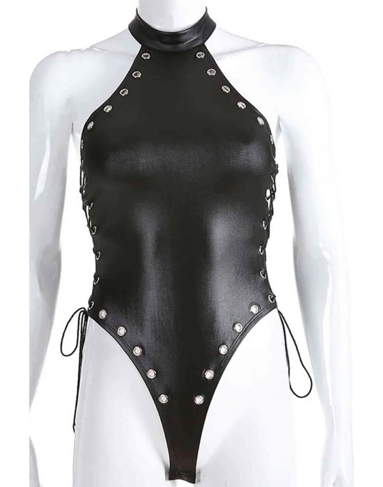 Fantezi Yanları Kuş Gözlü Yandan Bağlamalı Seksi Babydol