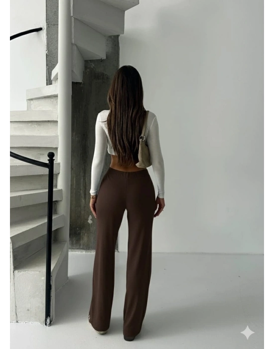 Fit Comfort Bej Salaş Pantolon Kahve A6011