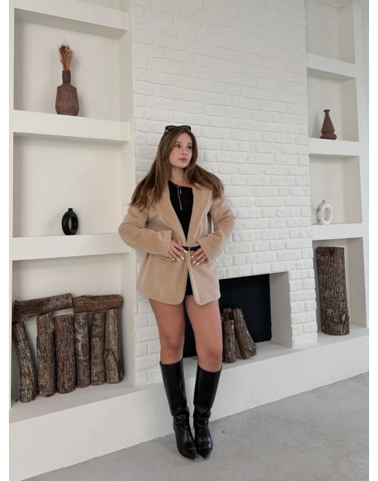 Fok Ceket Premıum Kalite Bej St255860