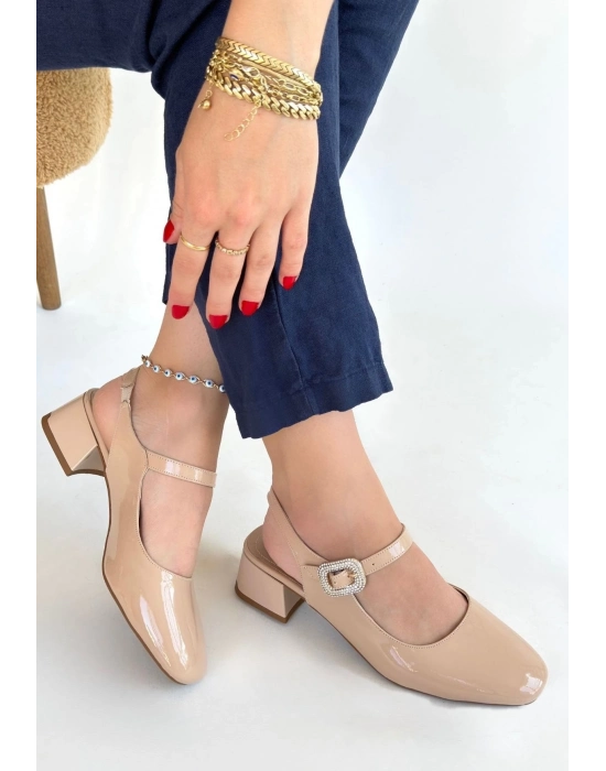 Gowe Nude Rugan Topuklu Ayakkabı