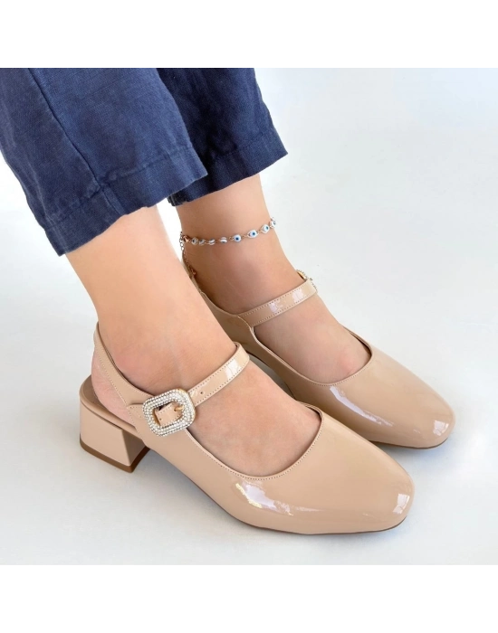 Gowe Nude Rugan Topuklu Ayakkabı