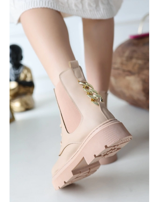 Harte Nude Cilt Bağcıklı Bot - Bamido