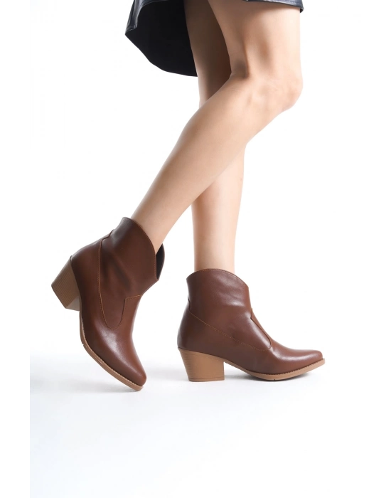 Jilla Taba Cilt Tak Çıkar Topuklu Bot Ve Çizme