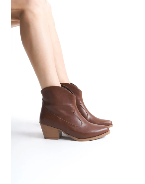 Jilla Taba Cilt Tak Çıkar Topuklu Bot Ve Çizme