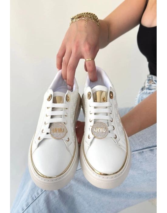 Jlar Beyaz Cilt Bağcıklı Spor Ayakkabı