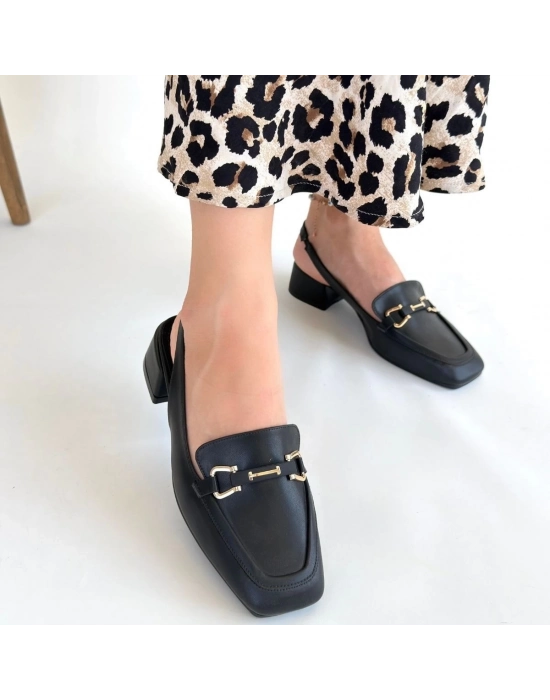 Joone Siyah Cilt Topuklu Ayakkabı