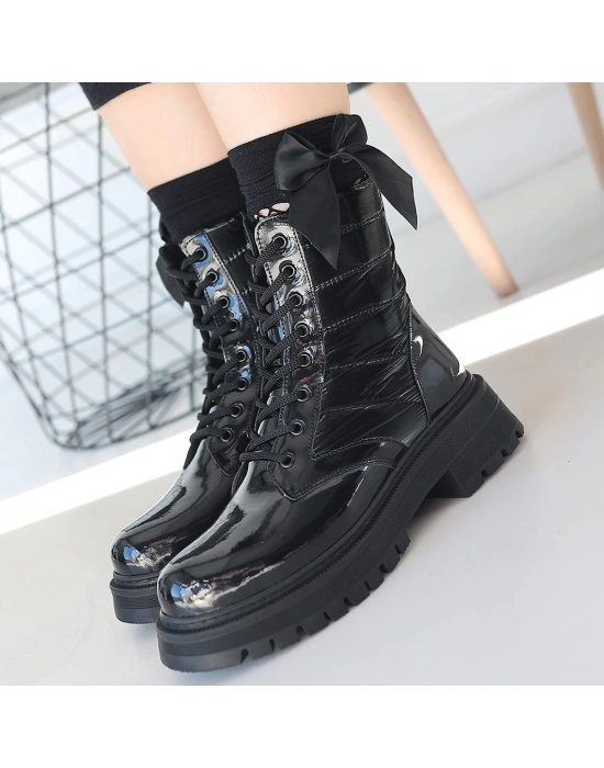 Josse Siyah Rugan Bağcıklı Bot - Bamido