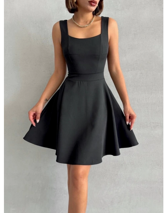 Kadın Kare Yaka Kısa Elbise S251188