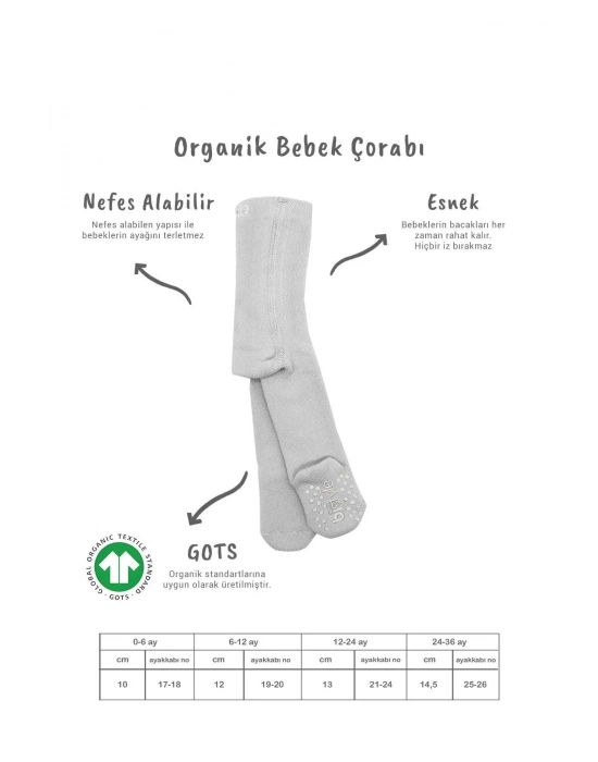 Kaymaz Basic Külotlu Çorap 50501 Gri