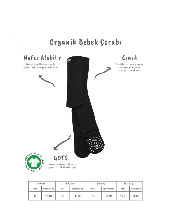 Kaymaz Basic Külotlu Çorap 50501 Siyah