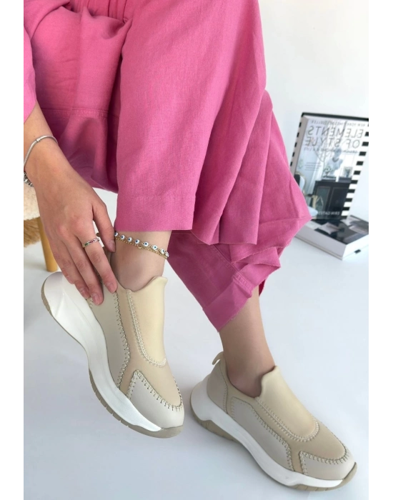 Kendy Bej Cilt Spor Ayakkabı