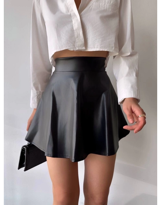 Kısa Deri Çan Etek H26599