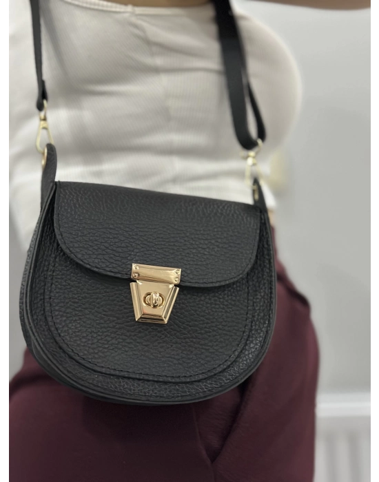 Klasik Kapaklı Siyah Cilt Çanta