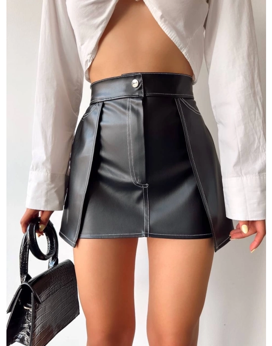 Kontrast Deri Etek Siyah W260015